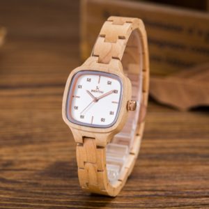2018 New Fashion Watches Women Luxury Brand SENTAI Quartz Wooden wristwatches Women Clock Female Ladies Relojes Maple Wood Watch