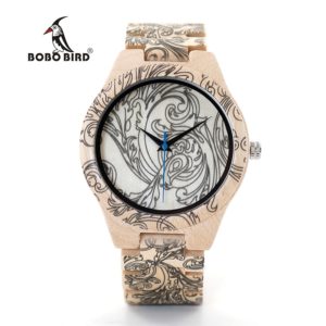 BOBO BIRD V O07 Men Casual Wristwatch Bamboo Wooden High Quality Quartz Watch with All Wood Strap relogio masculino