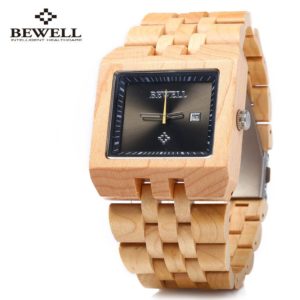 Bewell Fashion Quartz Watch Men Wood Watches
