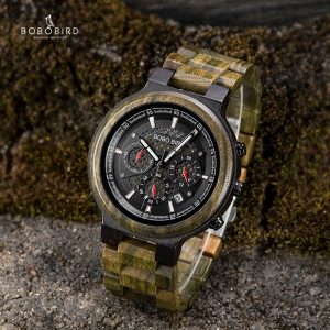 BOBO BIRD Men Watches Personalized Wood Watch for Him Handmade Lightweight