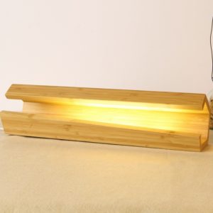 Creative Home Wooden Pentagonal Table Lamp Bedroom LED Bedside Lamp Hotel Restaurant Bamboo